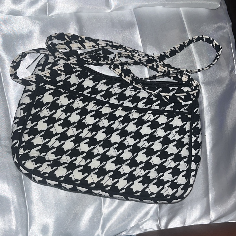 Stylish Black and White Houndstooth Women's Bag